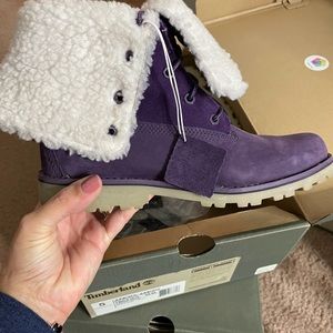 Timberland boots purple, New in box 7 women